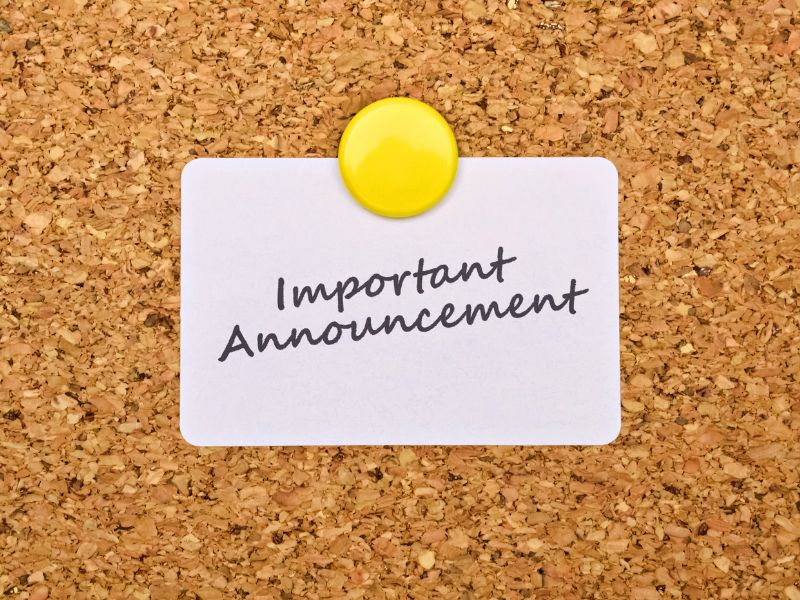 Announcement of  Leadership Transition